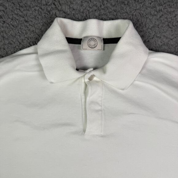 Hermes Sellier Polo Shirt Mens M White Short Sleeve Italy Made Designer - Picture 1 of 12